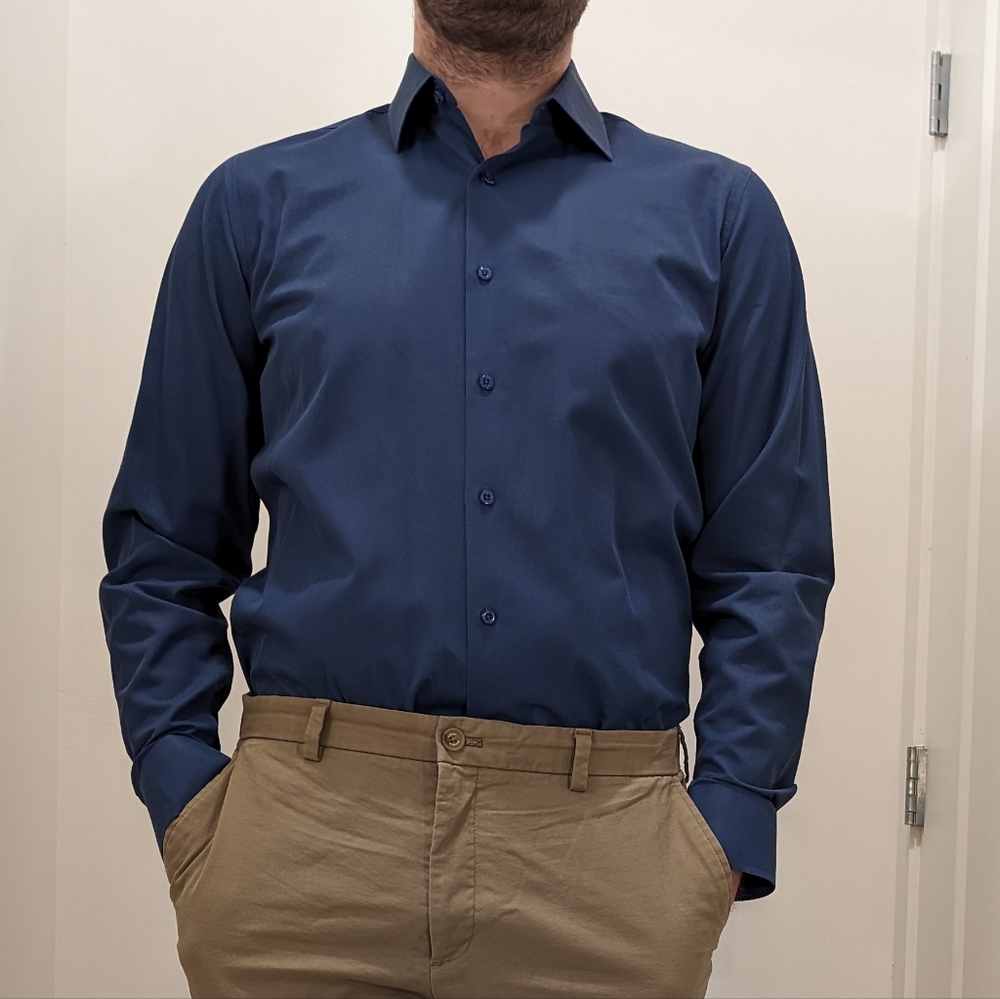 Navy Men's Dress Shirt
